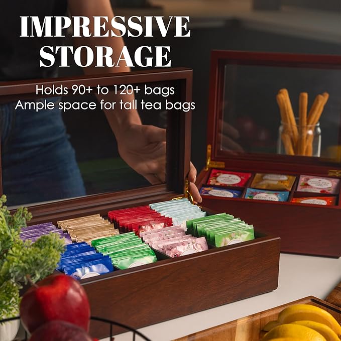 Tea Box - Luxury Wooden Tea Bag Organizer from The Apace Premier Collection - 6 - Image 4