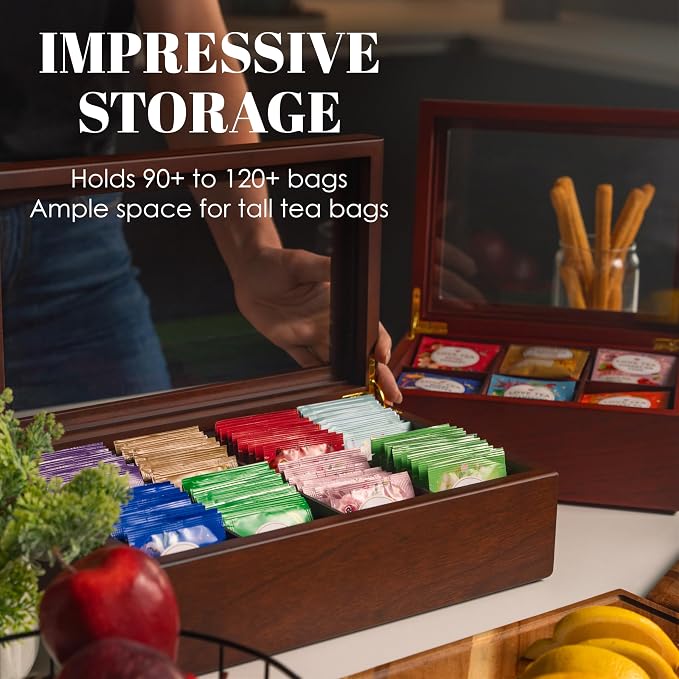 Tea Box - Luxury Wooden Tea Bag Organizer from The Apace Premier Collection - 8 - Image 6