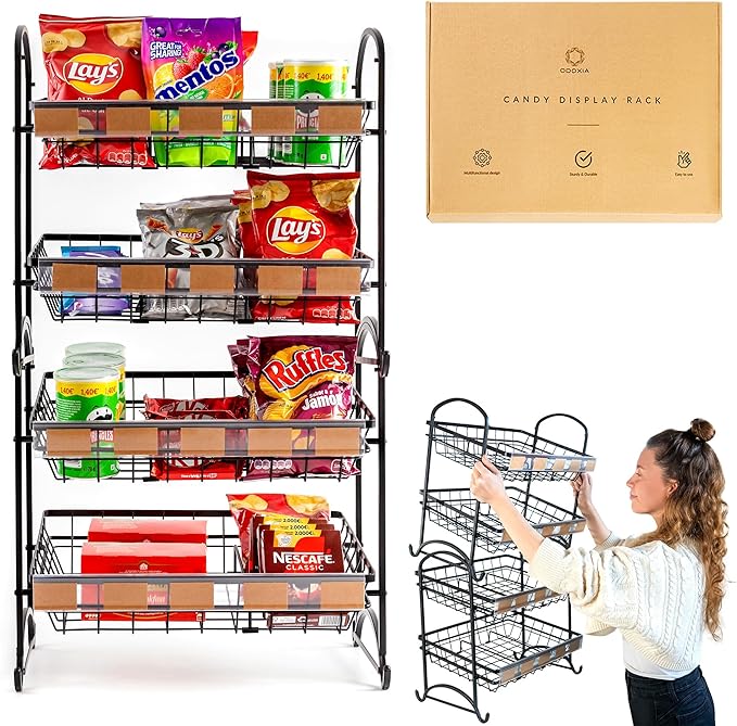 ODOXIA Candy Display Rack | Stackable Candy Organizer | Snack Organizer by Odoxia