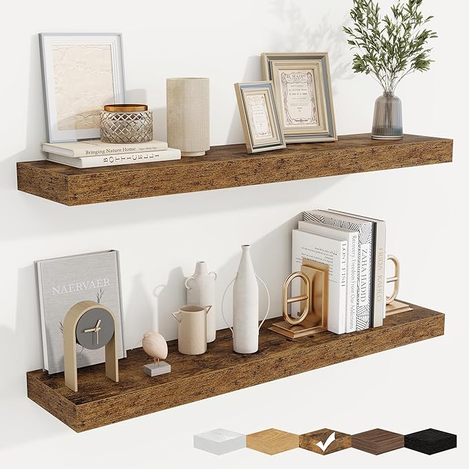 fuqing Floating Shelves for Wall, Wall Mounted Wood Floating Shelf by Fuqing