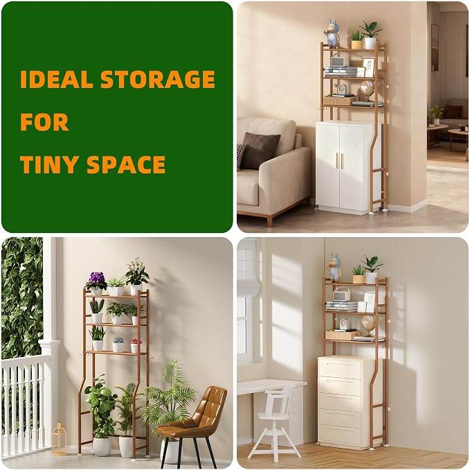 3-Tier Over The Toilet Storage, Space Saver Metal Bathroom Shelves, - Image 6