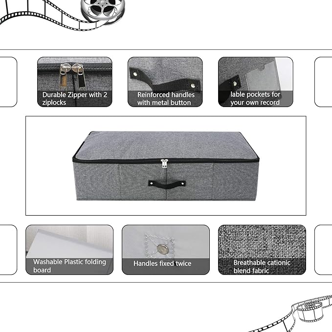 Omygarden 2PCS Foldable Under Bed Storage Box - Image 3