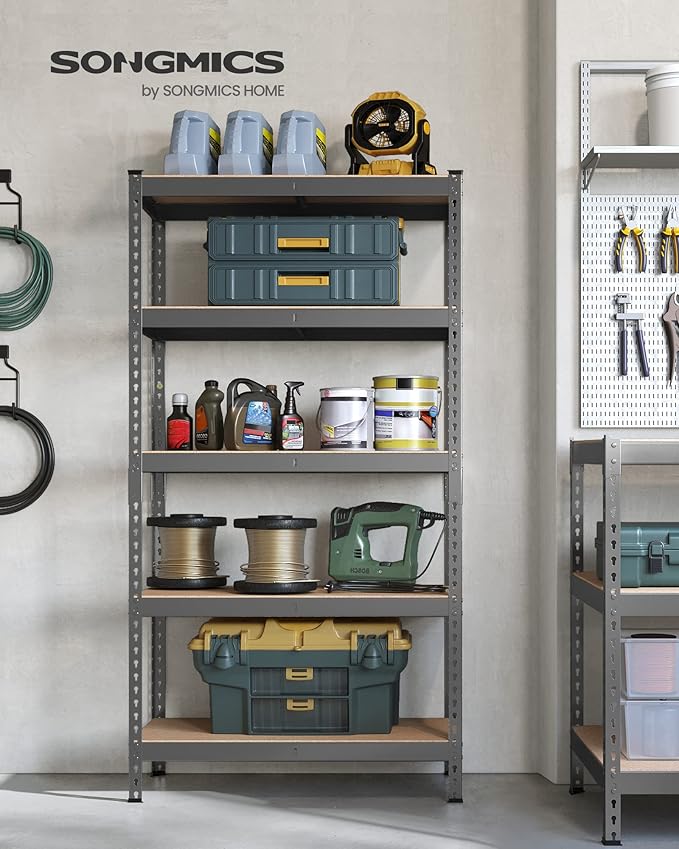 SONGMICS 5-Tier Storage Shelves, Load 2310 lb, Garage Storage, Boltless Assembly - Image 2