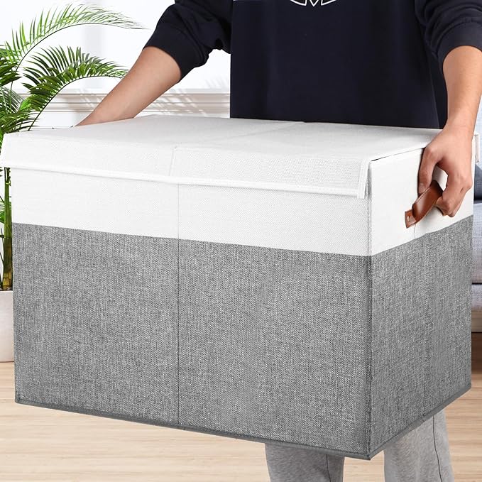 Large Toy Storage Box with Lid, Sturdy Toys Storage Chest Bin Organizer Basket - Image 5