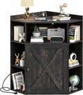 Corner Storage Cabinet, Farmhouse Corner Bookshelf by Halitaa