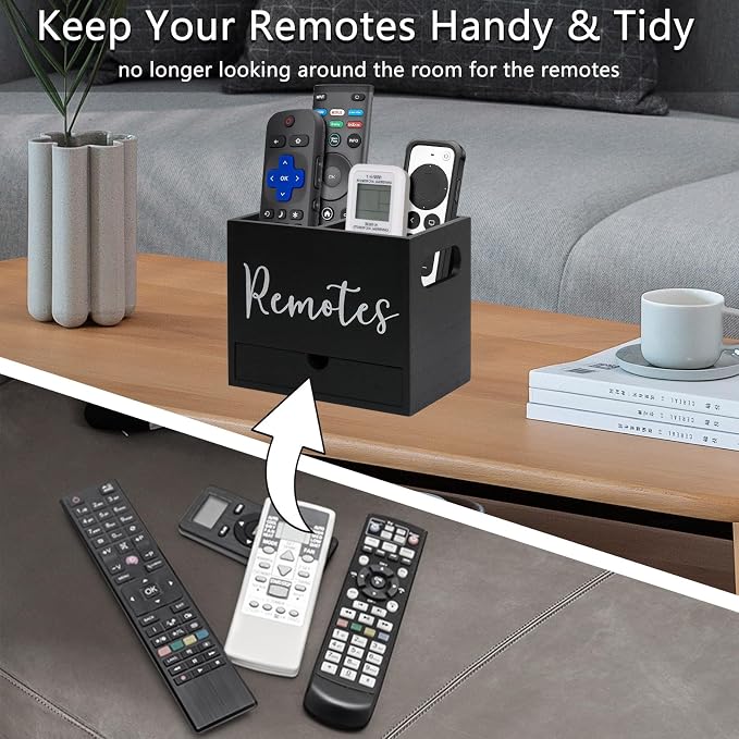 Remote Control Holder, 2 Slot TV Remote Holder& Desk Organizer - Image 6