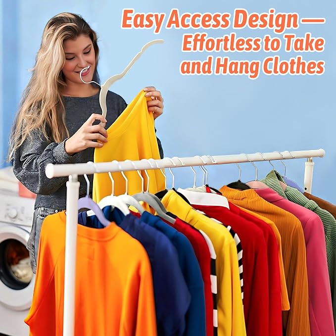 30 Pack Multicolor Velvet Shirt Hangers – Non-Slip Slim Flocked Hangers - Image 7