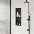 Stainless Steel Shower Niche 24" X 8", No Tile Needed Wall Niche Double Shelves by Qeke