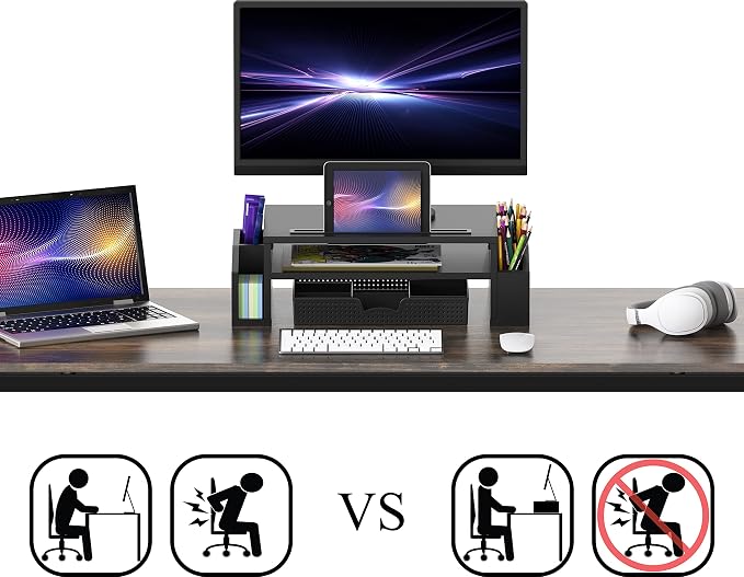 Simple Houseware Desk Monitor Stand Riser - Image 3