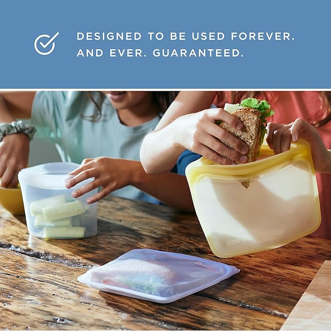 Stasher On-The-Go Boxed Starter Kit 5-Pack, Premium Silicone Reuseable Food - Image 10