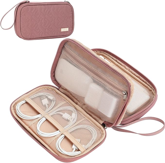 NISHEL Travel Cord Organizer Case, Double Layers Tech Electronic Case, Travel by NISHEL