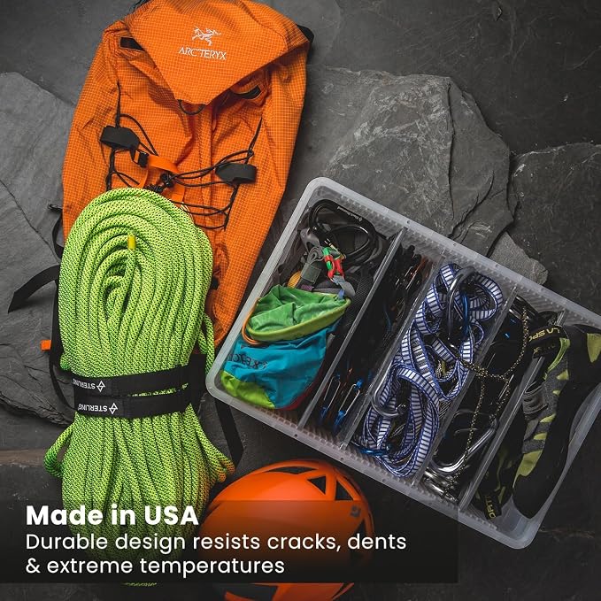 SIDIO Quarter Crate 4 Pack of Stackable Storage Bins - Image 4