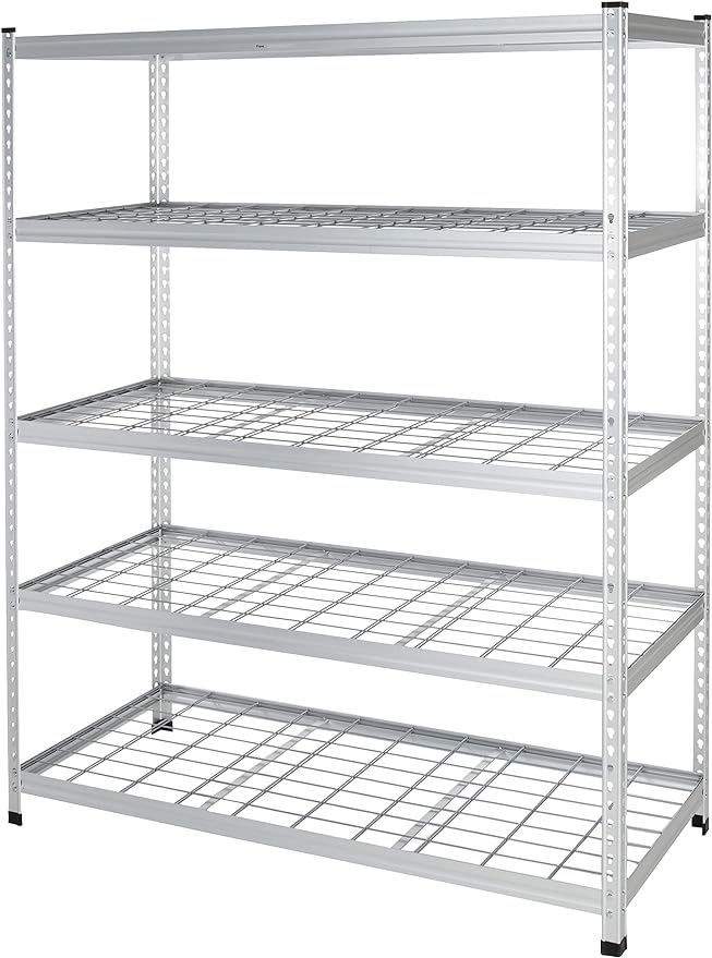 Amazon Basics 4000IBS Heavy Duty Adjustable Storage Shelving Unit, 5 Shelf by AmazonBasics