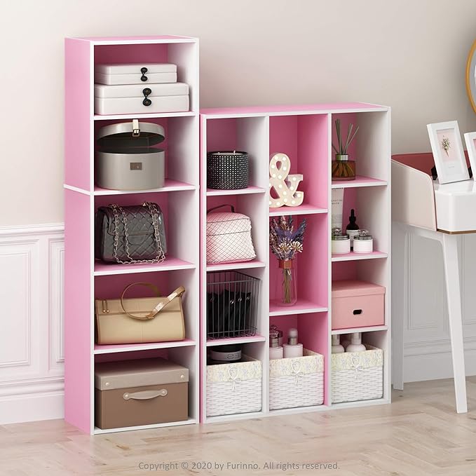 Furinno LUDER Book Shelf, 5-Cube Bookshelf, Bookcase - Image 2