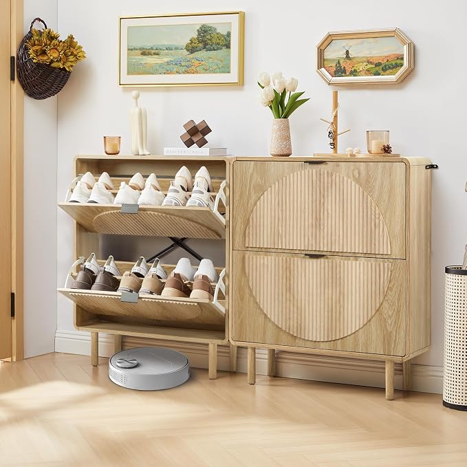 Turtle&Myrtle Modern Shoe Storage Cabinet - Image 4