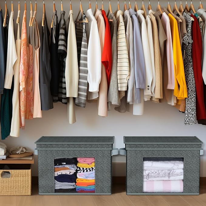 Univivi Foldable Fabric Storage Boxes Large Storage Bins - Image 6
