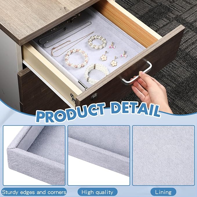 Quelay Stackable Jewelry Tray Jewelry Organizer Tray Showcase Display Empty - Image 3