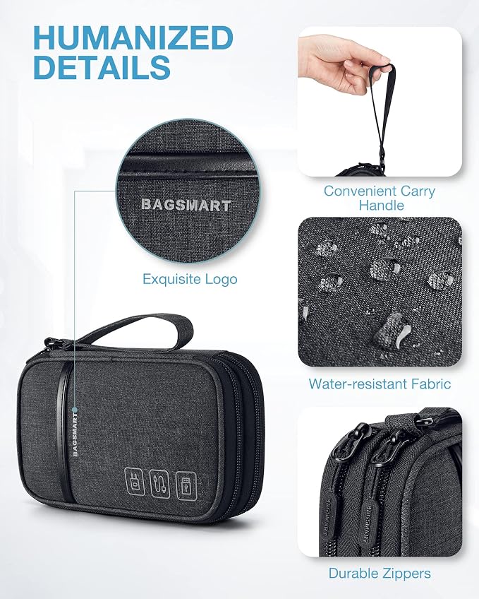 BAGSMART Cord Organizer Travel Cable Organizer Bag Tech Electronic Organizer - Image 4