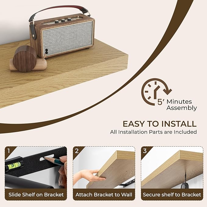 RICHFOCUS 48Inch Floating Shelves - Image 5