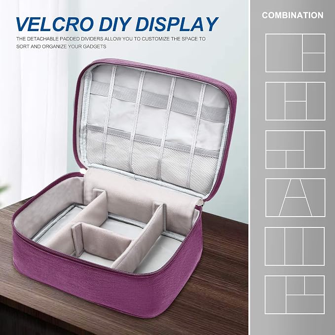 SELLYFELLY Electronics Organizer Travel Universal Cable Organizer Bag - Image 8