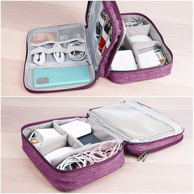 Electronics Organizer, Jelly Comb Electronic Accessories Cable Organizer Bag - Image 5