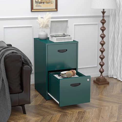 2 Drawer File Cabinet, Metal Two Drawer Vertical File Cabinets - Image 2