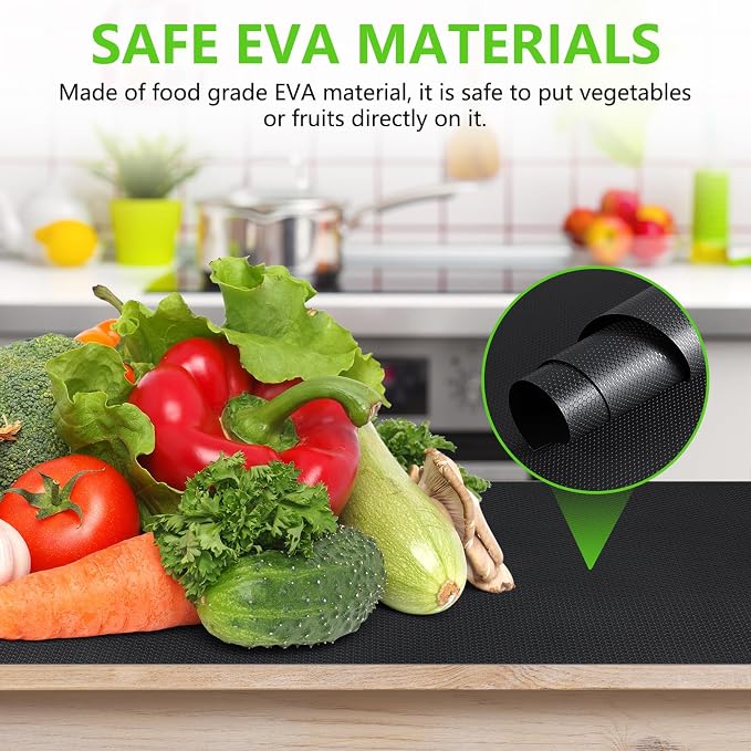 Black Shelf Liners for Kitchen Cabinets Non Adhesive Drawer Liner for Bathroom - Image 7