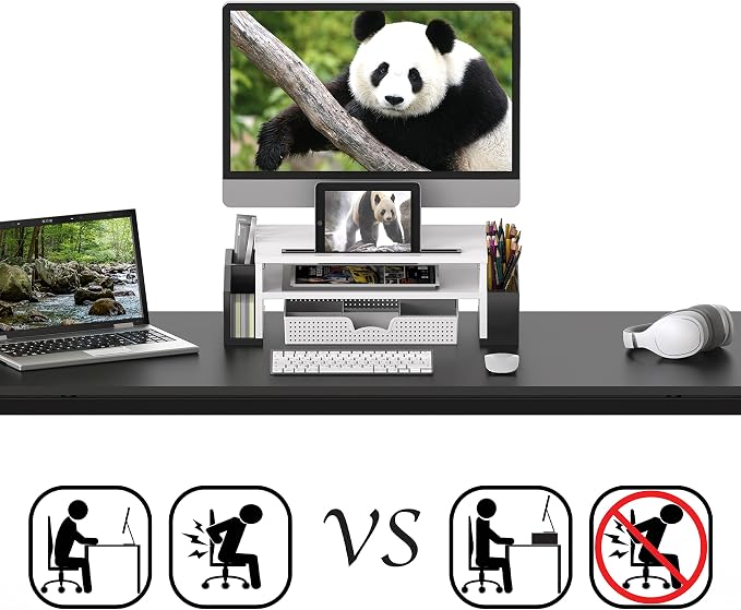 Simple Houseware Desk Monitor Stand Riser - Image 2