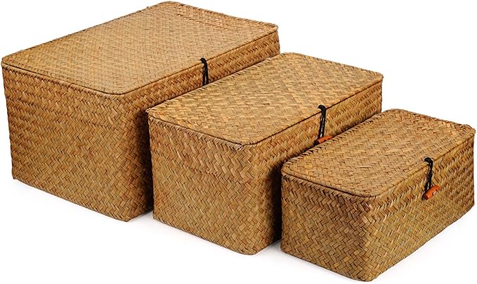 DOKOT Woven Wicker Storage Bins by DOKOT