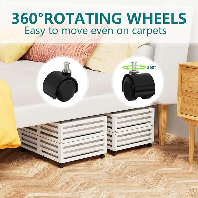 Bamboo Under Bed Storage Containers- Underbed Organizer - Image 7
