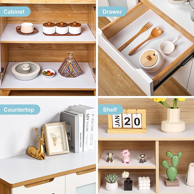 Cabinet Shelf Liner Peel and Stick: 11 Inch Wide White Contact Paper - Image 7
