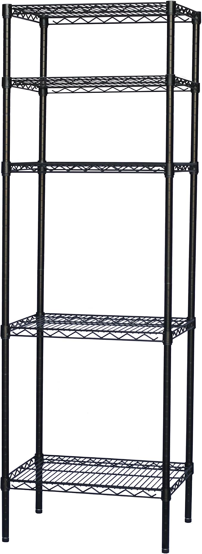 Shelving Inc. 8" d x 48" w x 64" h Black Wire Shelving by ShelvingInc