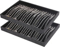 Julysky 2 Pcs/set Stackable Jewelry Organizer Trays，Necklace Tray+Necklace Tray by Julysky