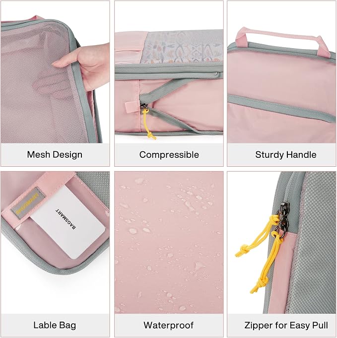 BAGSMART 6 Set /4 Set/2 Set Compression Packing Cubes - Image 5