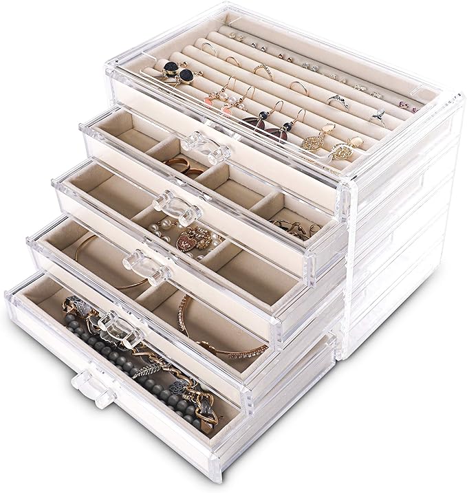 Frebeauty Extra Large Acrylic Jewelry Box by Frebeauty