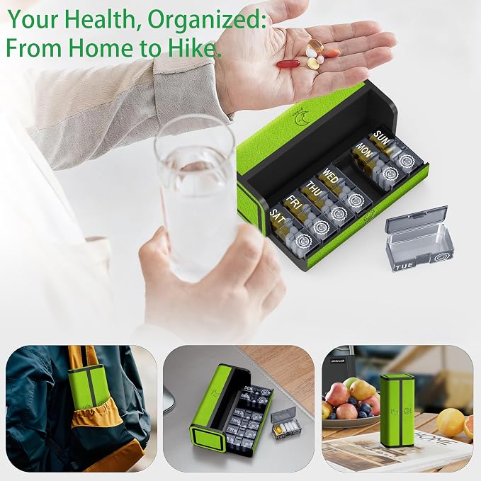 Weekly Pill Organizer 2 Times a Day, 7-Day Large Travel Pill Box 7 Day - Image 8