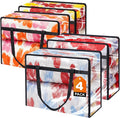 4 Pack Clear Clothes Storage Bags, Vinyl Blanket Storage Bag by PickyanDco
