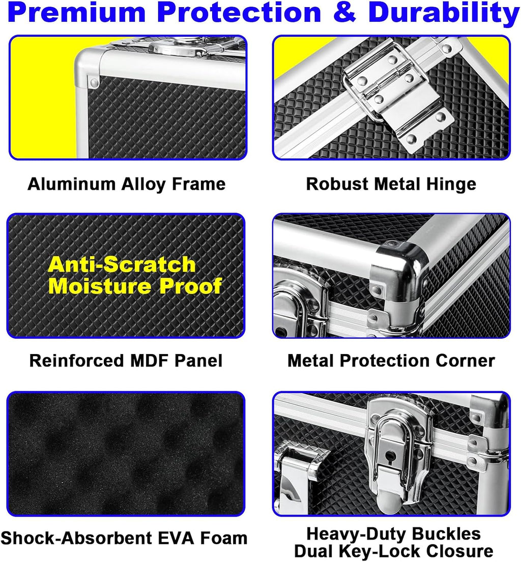 Lockable Trading Sports Card Case Storage Box Holder Organizer