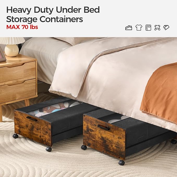 Under Bed Storage with Wheels, Under Bed Storage Containers, UnderBed Drawers - Image 6