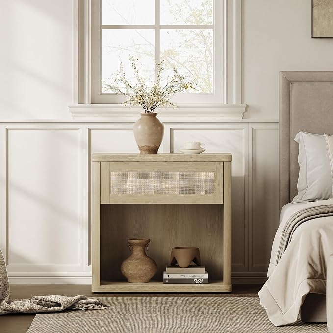 SICOTAS Night Stand Set of 2 26" Wide Large Nightstands - Image 2