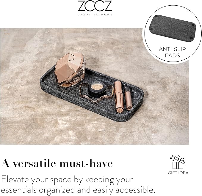 ZCCZ Black Stone Bathroom Accessories Set 6 Pieces - Image 7