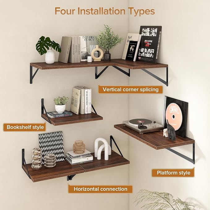 Deep Floating Shelves Wall Mounted, Living Room, Office - Image 6