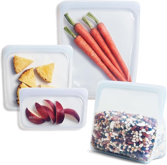 Stasher Premium Silicone Reusable Food Storage Bags, Lunch Bag, Travel by Stasher