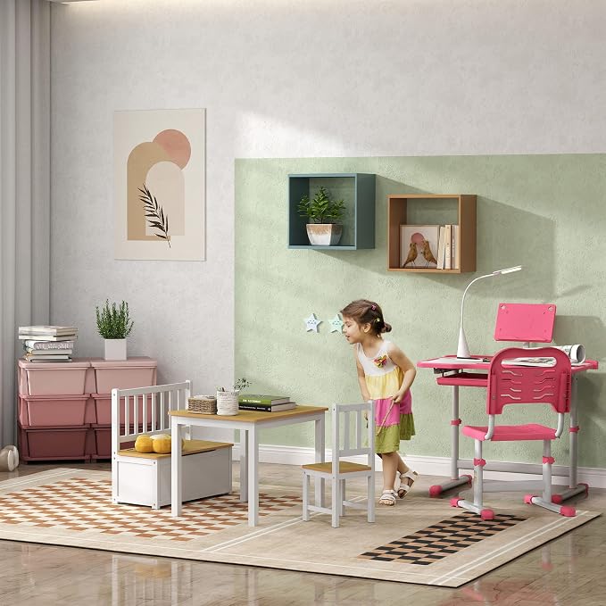 Qaba 3 Tier Kids Storage Unit, 6 Drawer Chest Toy Organizer Plastic Bins - Image 9