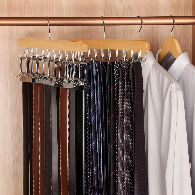 TOPIA HANGER 2 Pack 2 in 1 Belt Tie Hanger - Image 5
