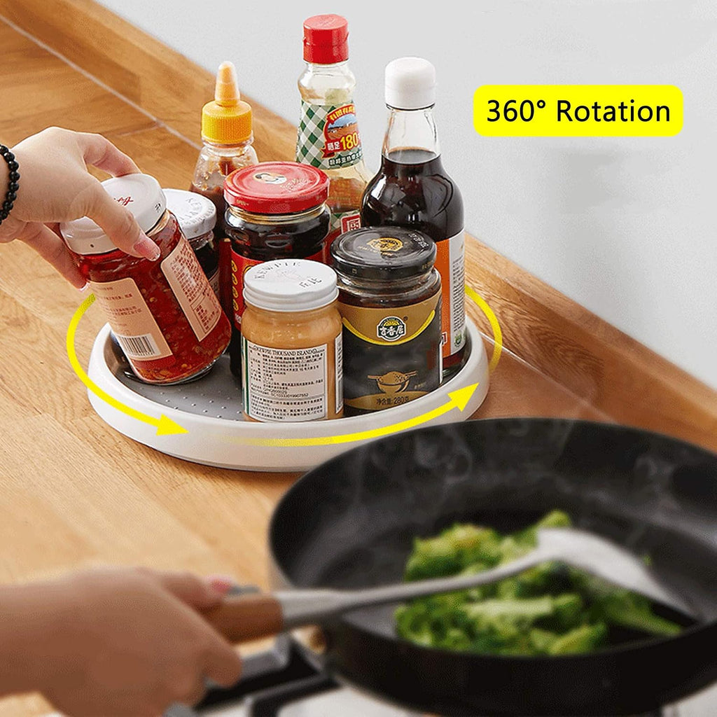 Lazy Susan Organizer, 10 Inch 360 Rotating Tray, 2 Pack