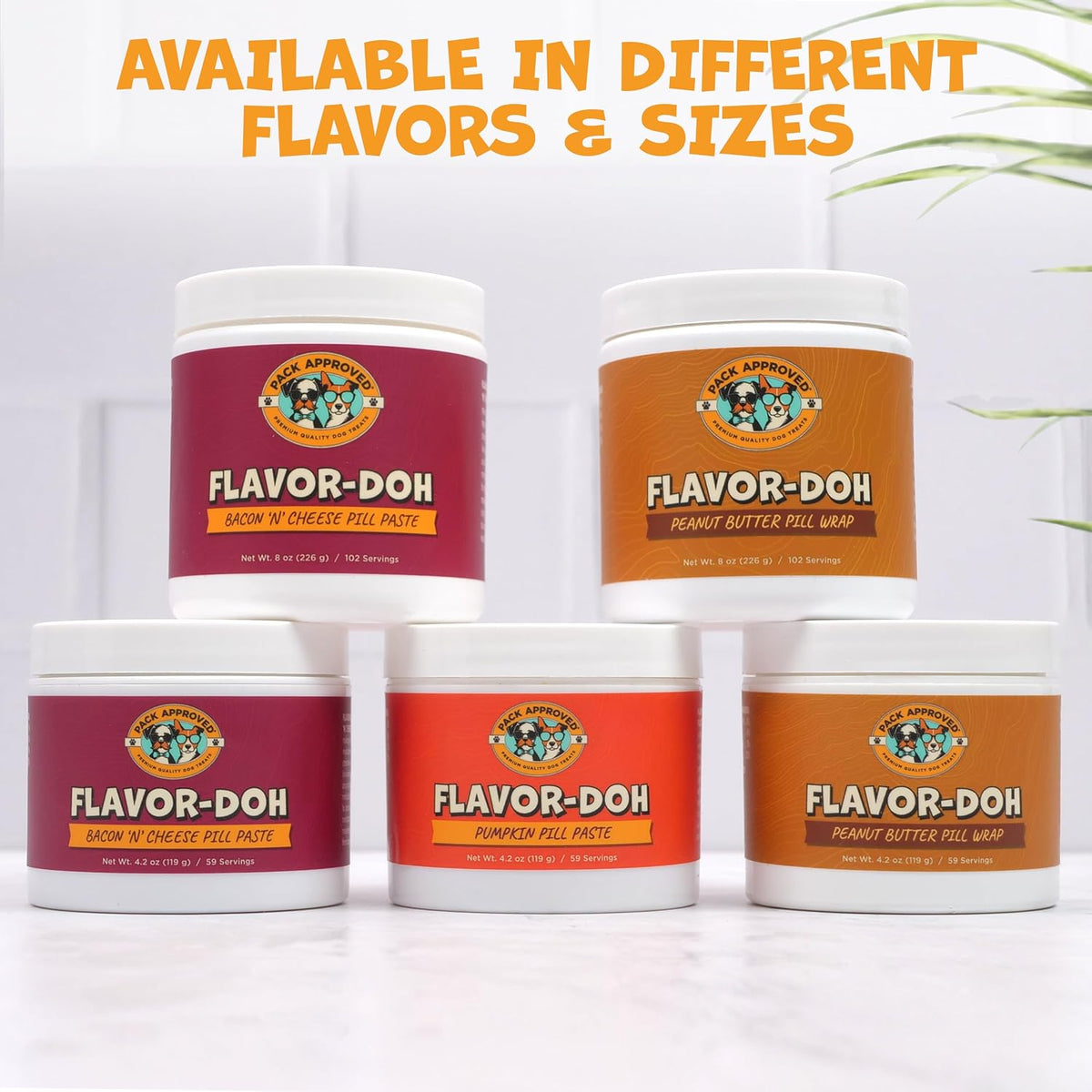 Pack Approved Flavor-Doh - Bacon n' Cheese Pill Wrap for Dogs - 4.2oz