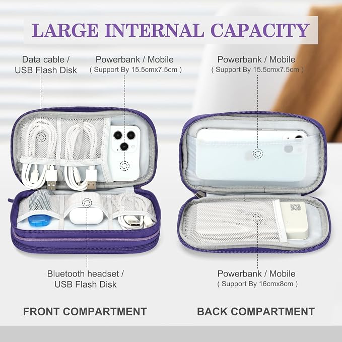 FYY Travel Cable Organizer Pouch Electronic Accessories Carry Case Portable - Image 3