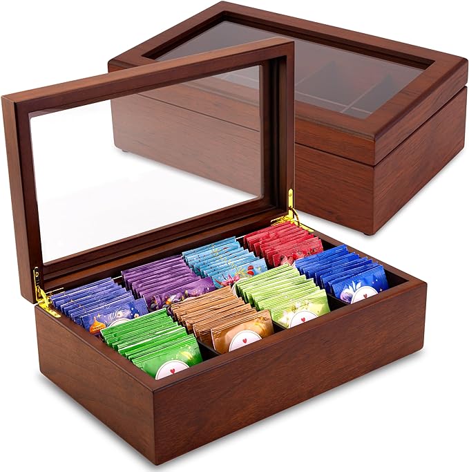Tea Box - Luxury Wooden Tea Bag Organizer from The Apace Premier Collection - 8 by ApaceLiving