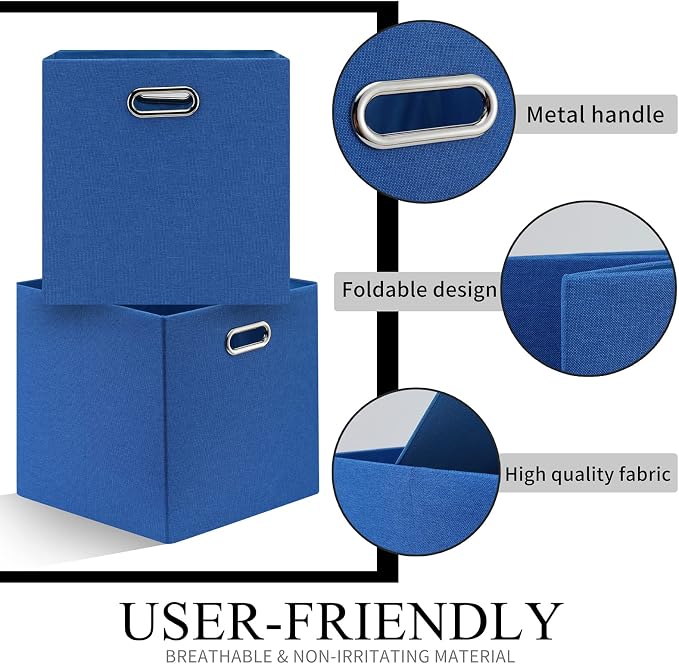 Cube Storage Bins 11×11 Linen Foldable Box - Image 2